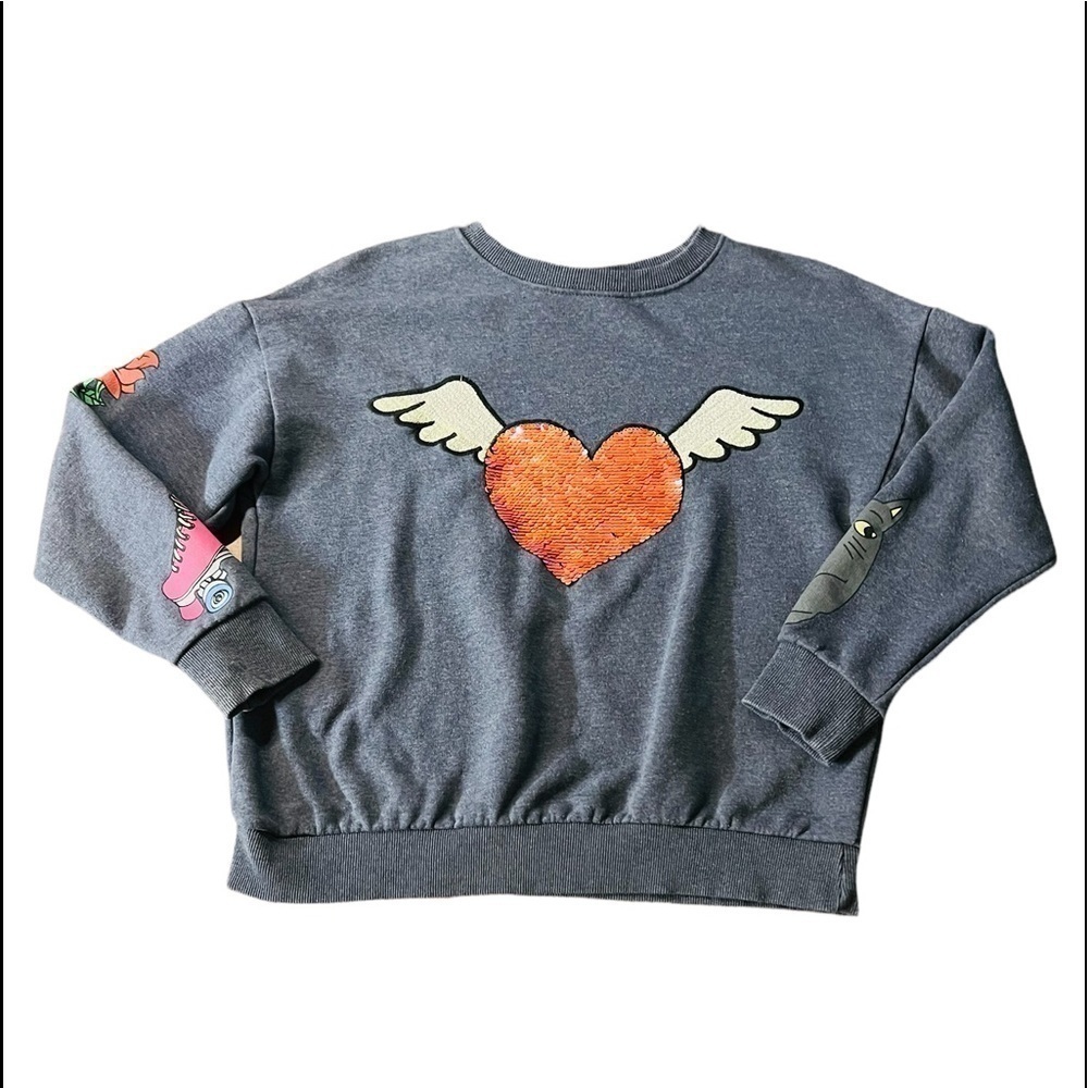ZARA GIRLS COLLECTION BLUE SWEATSHIRT SIZE 13-14